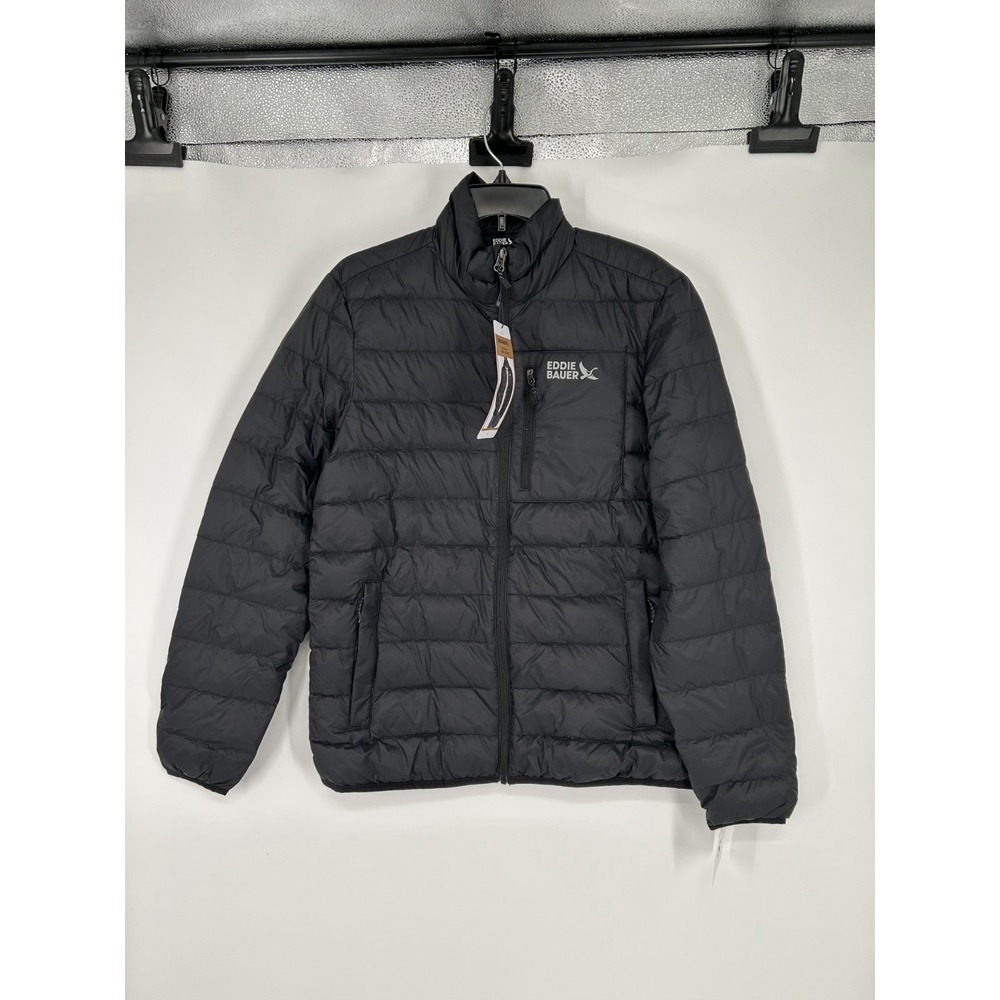 Eddie Bauer Packable Down 650 Jacket Black Insulated Puffer EB650 Mens Small